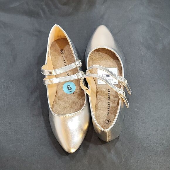 BRAND NEW CHARLES ALBERT DOUBLE ADJUSTABLE BUCKLE STRAP FLAT SHOE - Picture 7 of 15